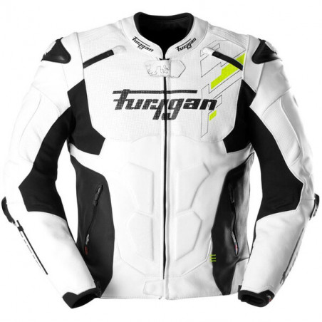 BLOUSON MOTO FURYGAN BLANC ET NOIR